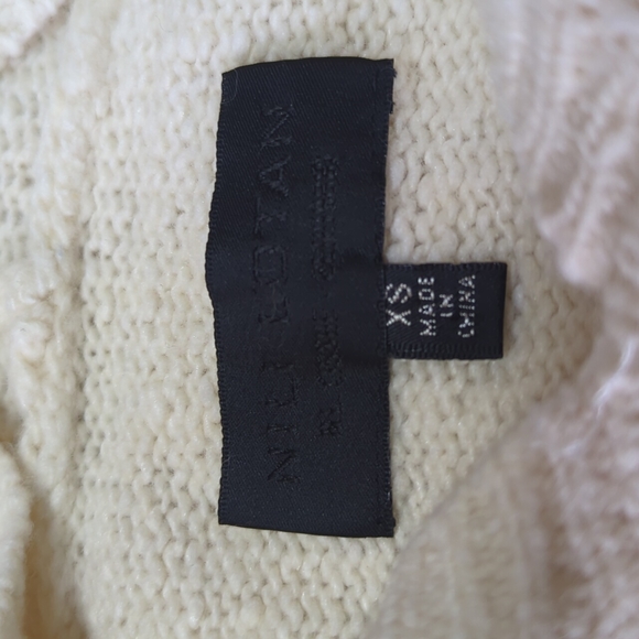 Nili Lotan Wool Hooded Sweater Cream XS - Picture 4 of 5